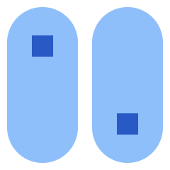 Vertical Toggle Button Icon from Sharp Flat Set