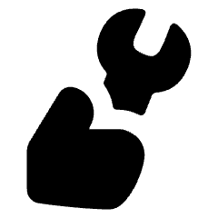Wrench Hand Icon from Flex Solid Set