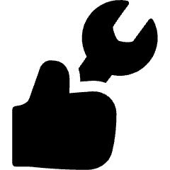 Wrench Hand Icon from Plump Solid Set