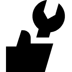 Wrench Hand Icon from Sharp Solid Set