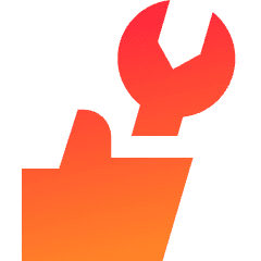 Wrench Hand Icon from Sharp Gradient Set