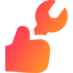 Wrench Hand Icon from Plump Gradient Set