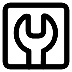 Wrench Square Icon from Core Line Set