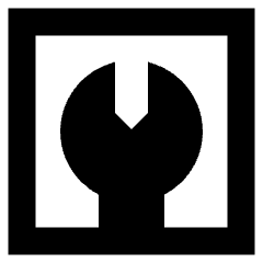 Wrench Square Icon from Sharp Remix Set