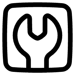 Wrench Square Icon from Plump Line Set