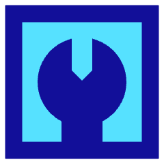 Wrench Square Icon from Sharp Pop Set
