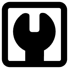 Wrench Square Icon from Core Remix Set