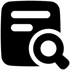 Zoom Document Icon from Plump Solid Set