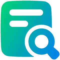 Zoom Document Icon from Plump Gradient Set