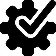 Cog Approved Icon from Ultimate Bold Set