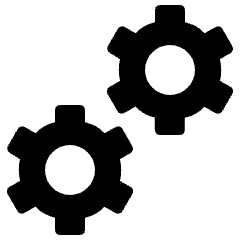 Cog Double Icon from Ultimate Bold Set