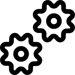 Cog Double Icon from Ultimate Regular Set