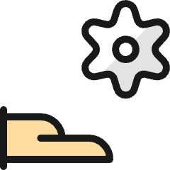 Cog Hand Give 1 Icon from Ultimate Colors Set