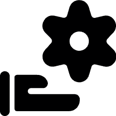 Cog Hand Give Icon from Ultimate Bold Set