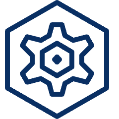 Cog Hexagon Icon from Cyber Line Set