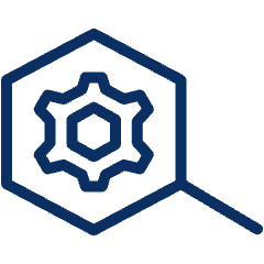 Cog Magnifier Icon from Cyber Line Set