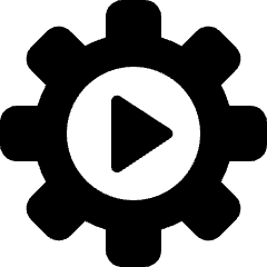Cog Play 1 Icon from Ultimate Bold Set