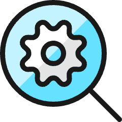 Cog Search 1 Icon from Ultimate Colors Set