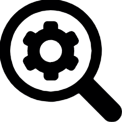 Cog Search Icon from Ultimate Bold Set