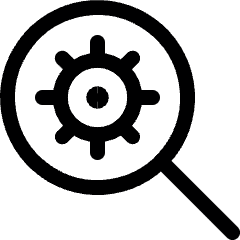 Cog Search Icon from Ultimate Regular Set