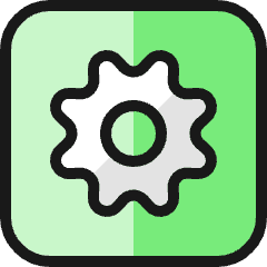 Cog Square 1 Icon from Ultimate Colors Set
