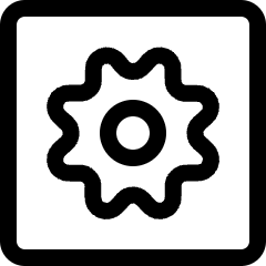 Cog Square Icon from Ultimate Regular Set