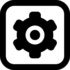 Cog Square Alternate Icon from Ultimate Bold Set