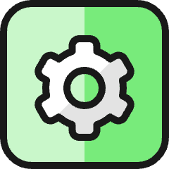 Cog Square Icon from Ultimate Colors Set