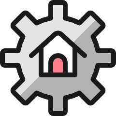 Real Estate Settings House 1 Icon from Ultimate Colors Set