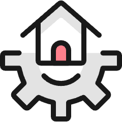 Real Estate Settings House 2 Icon from Ultimate Colors Set