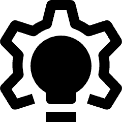 Settings Bulb Idea Icon from Nova Solid Set