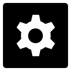 Settings Cog Square Icon from Nova Solid Set