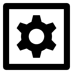 Settings Cog Square Icon from Nova Line Set