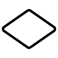 Rhombus Horizontal Shape Icon from Ultimate Light Set