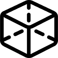 Square Wireframe 3d Icon from Ultimate Regular Set