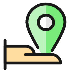 Share Location Hand Icon from Ultimate Colors Set