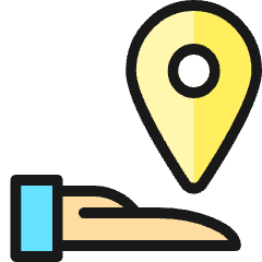 Share Location Hand 1 Icon from Ultimate Colors Set