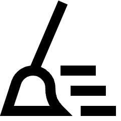 Clean Broom Wipe Icon from Sharp Line Set