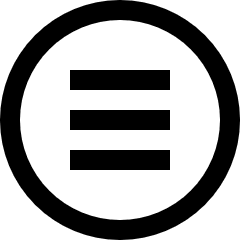 Hamburger Menu Circle Icon from Sharp Line Set