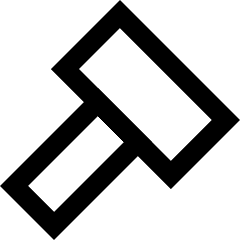 Hammer Icon from Sharp Line Set