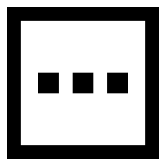 Horizontal Menu Square Icon from Sharp Line Set