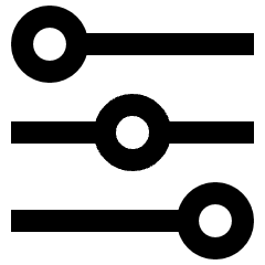 Horizontal Slider 2 Icon from Sharp Line Set