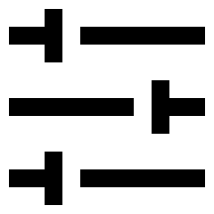 Horizontal Slider 3 Icon from Sharp Line Set