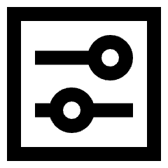 Horizontal Slider Square Icon from Sharp Line Set