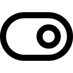 Horizontal Toggle Button Single Right Icon from Sharp Line Set