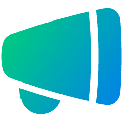 Megaphone 1 Icon from Plump Gradient Set