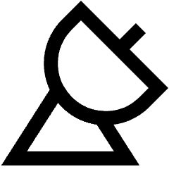 Satellite Dish Icon from Sharp Line Set