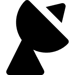 Satellite Dish Ground Icon from Nova Solid Set