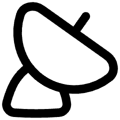 Satellite Dish Icon from Flex Line Set