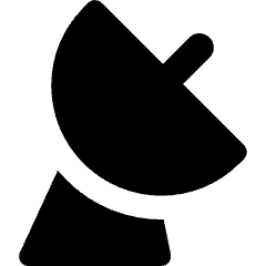 Satellite Dish Icon from Core Solid Set